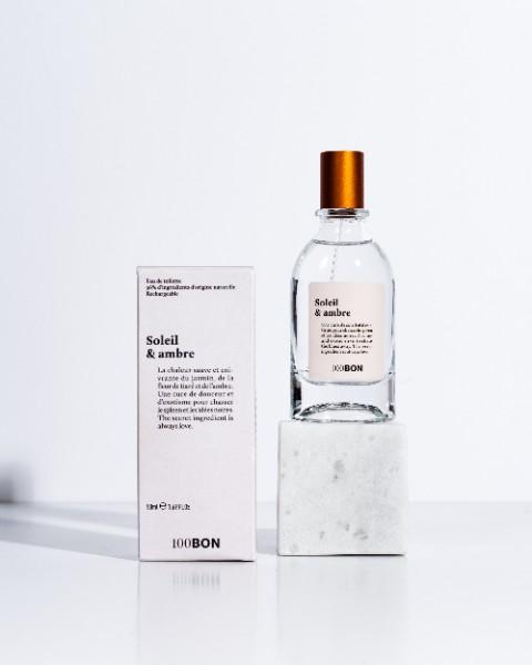 L'eau de toilette naturelle et rechargeable Soleil et Ambre 100BON L'eau de toilette naturelle et rechargeable Soleil et Ambre 100BON
