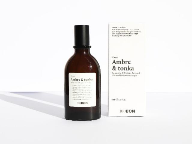 L'eau de parfum Ambre et Tonka 100BON rechargeable et naturelle
