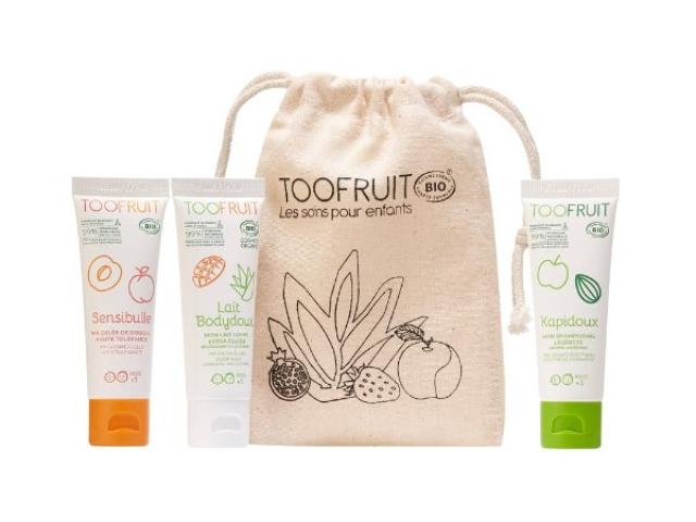 Trousse voyage Toofruit pour enfants de 3 à 13 ans 