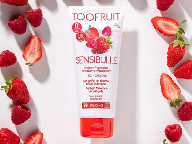 Sensibulle gelée de douche parfum fraise et framboise TOOFRUIT