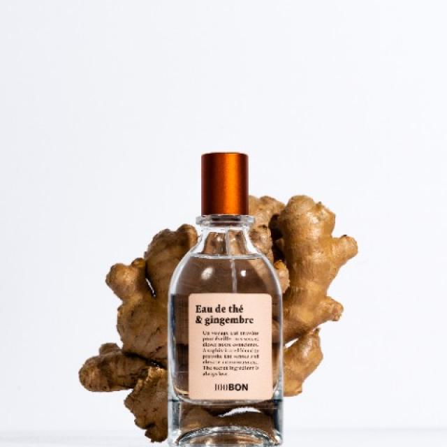 L'eau de Cologne naturelle et rechargeable Eau de thé et gingembre 100BON