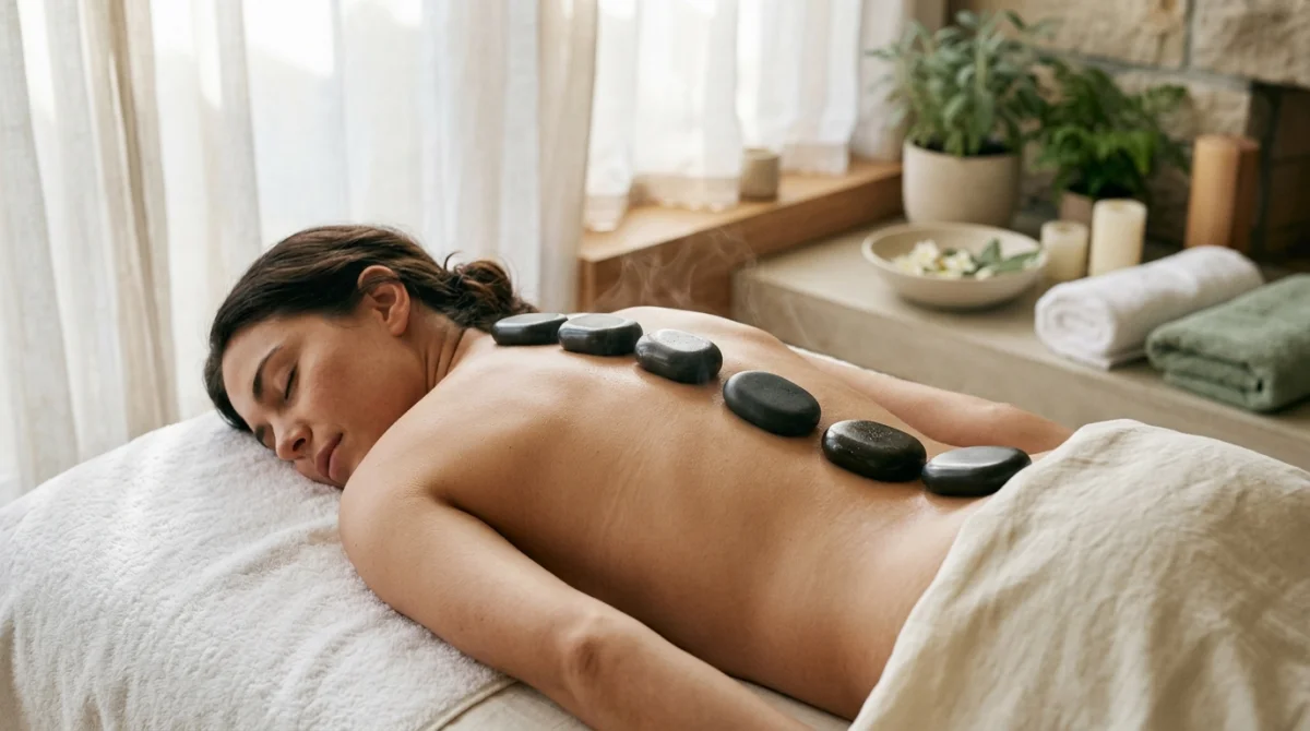bienfaits du massage aux pierres chaudes