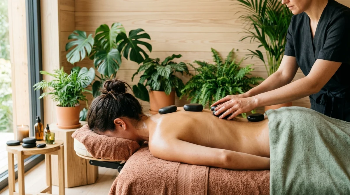 bienfaits du massage aux pierres chaudes